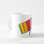 Farbige Xylophon-Instrument-Kaffee-Tasse Kaffeetasse (Vorderseite Links)