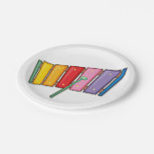 Farbige Xylophon-Instrument Papier-Teller Pappteller (Schrägansicht)