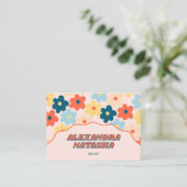 Farbige Y2K-Blume Handgefertigte Kleidung Visitenkarte (Stehend Vorderseite)