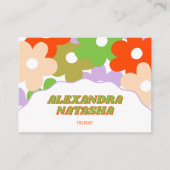 Farbige Y2K-Blume Handgefertigte Kleidung Visitenkarte (Vorderseite)