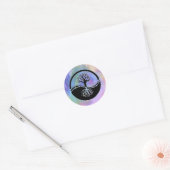 Farbige Yin- und Yang-Gestaltung Runder Aufkleber (Umschlag)