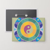 Farbige Yin-Yang-Muster Button (Vorderseite/Rückseite)