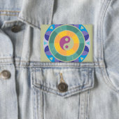 Farbige Yin-Yang-Muster Button (Insitu)