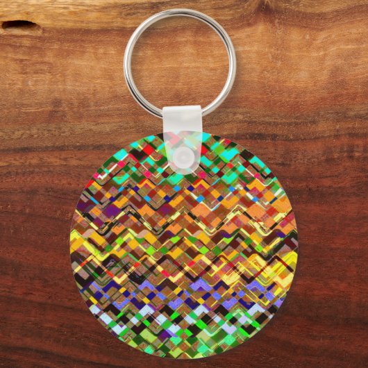 Farbige Zackenzunge Schlüsselanhänger (Vorderseite)