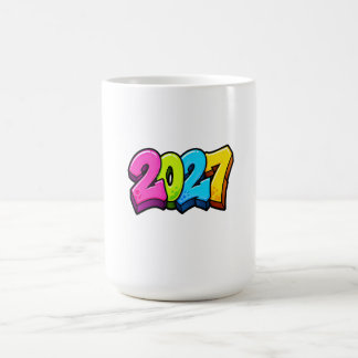 Farbige Zahlen 2027 Kaffeetasse