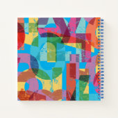 Farbige Zahlen Tagebuch mit Name Notizblock (Rückseite)