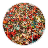 Farbige Zahnfleischwand Keramikknauf (Vorderseite)