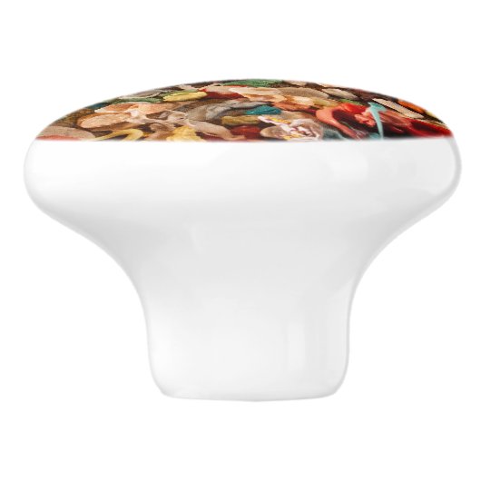 Farbige Zahnfleischwand Keramikknauf (Seitenansicht)