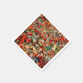 Farbige Zahnfleischwand Serviette (Ecke)