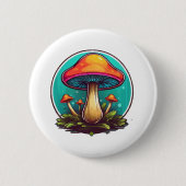 Farbige Zauberpilze Button (Vorderseite)
