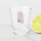 Farbige Zebra mit Mandella Schnapsglas (Rückseite)