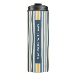 Farbige Zeilen für Skriptmonogramm Thermosbecher