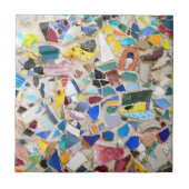 Farbige zerbrochene Keramikwand sehr ungewöhnlich Fliese (Vorderseite)