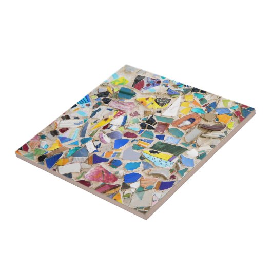 Farbige zerbrochene Keramikwand sehr ungewöhnlich Fliese (Seite)