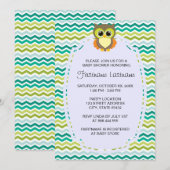 Farbige Zickzack Babydusche Einladung (Vorne/Hinten)