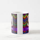 Farbige Zickzack Fotovorlage Kaffeetasse (Mittel)