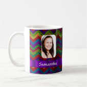 Farbige Zickzack Fotovorlage Kaffeetasse (Links)