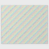 Farbige Zickzack-Linien Geschenkpapier (Flach)