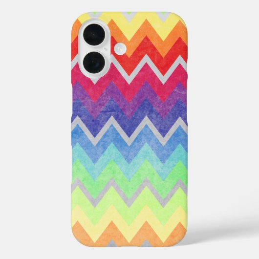 Farbige Zickzack Muster Niedliche Regenbogenfarben Case-Mate iPhone Hülle (Rückseite)
