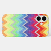 Farbige Zickzack Muster Niedliche Regenbogenfarben Case-Mate iPhone Hülle (Rückseite (Horizontal))