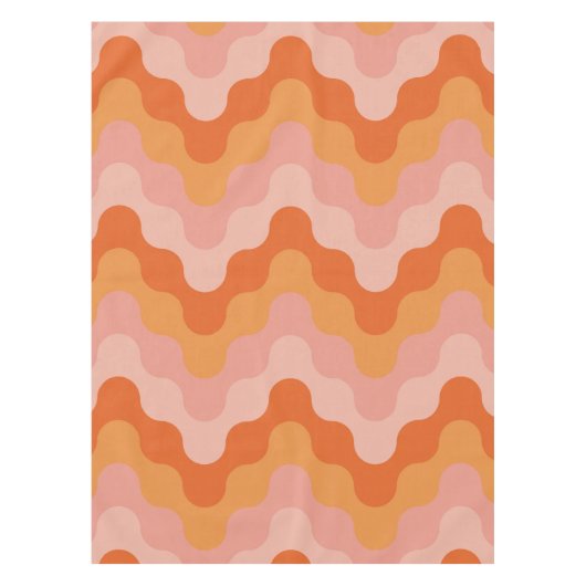 Farbige Zickzack (rosa und orange) Tischdecke (Vorderseite)