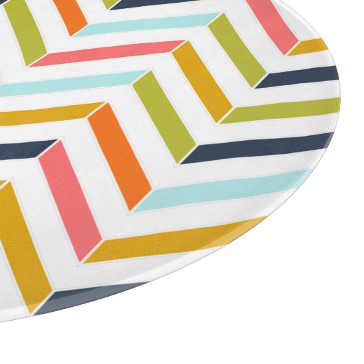 Farbige Zickzack Zuschneideplatte Schneidebrett (Ecke)