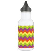 Farbige Zickzahnen Edelstahlflasche (Links)