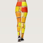 Farbige Ziegeltextur Leggings (Rückseite)