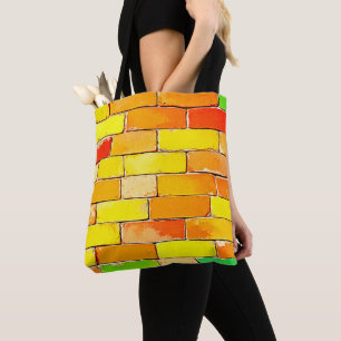 Farbige Ziegeltextur Tasche