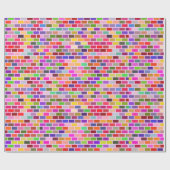 Farbige Ziegelwand Geschenkpapier (Flach)