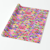 Farbige Ziegelwand Geschenkpapier (Ungerollt)