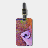 Farbige Ziegen Gepäckanhänger (Vorderseite vertikal)