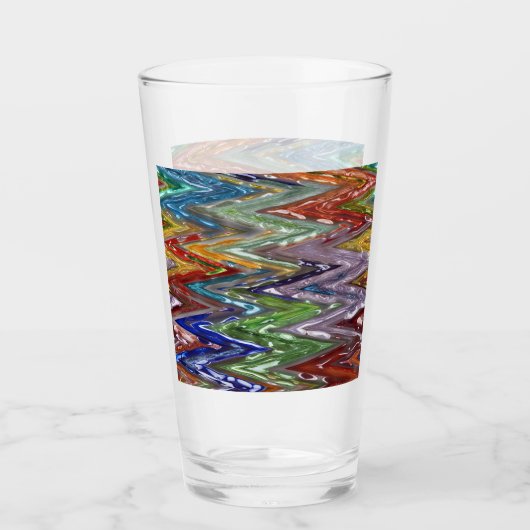 Farbige Zigzag #44 Glas (Vorderseite)