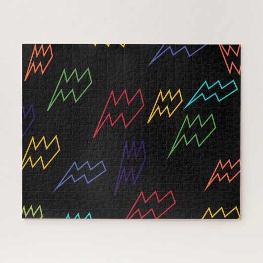 Farbige Zigzag MusterJigsaw Puzzle (Horizontal)