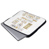 Farbige Zitate der Inspiration Laptopschutzhülle (Vorne Knopf)