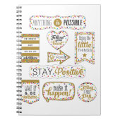 Farbige Zitate der Inspiration Notizblock (Vorderseite)