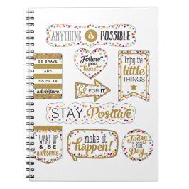 Farbige Zitate der Inspiration Notizblock