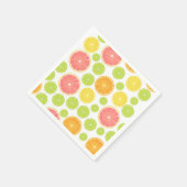 Farbige Zitrus Scheiben Papier Serviette (Ecke)