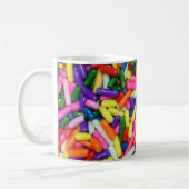 Farbige Zucker-Sprinkles Kaffeetasse (Links)