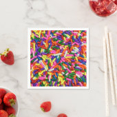 Farbige Zucker-Sprinkles Serviette (Beispiel)