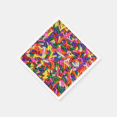Farbige Zucker-Sprinkles Serviette (Ecke)