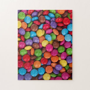 farbige Zuckerüberzug-Schokoladen Puzzle