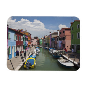 Farbige Zuhause entlang des Kanals auf der Insel Magnet