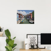 Farbige Zuhause entlang des Kanals auf der Insel Poster (Heimbüro)