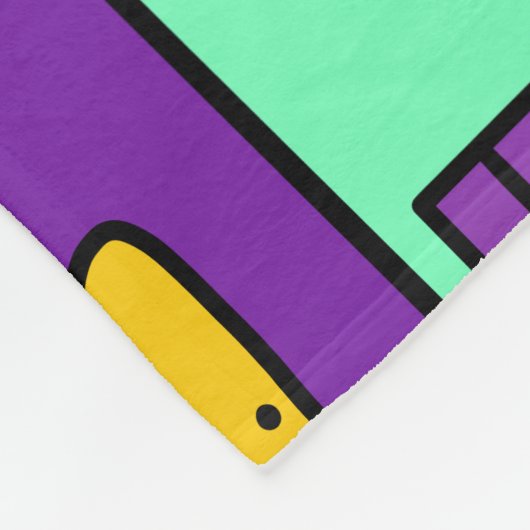 Farbige Zuhause Fleecedecke (Ecke)