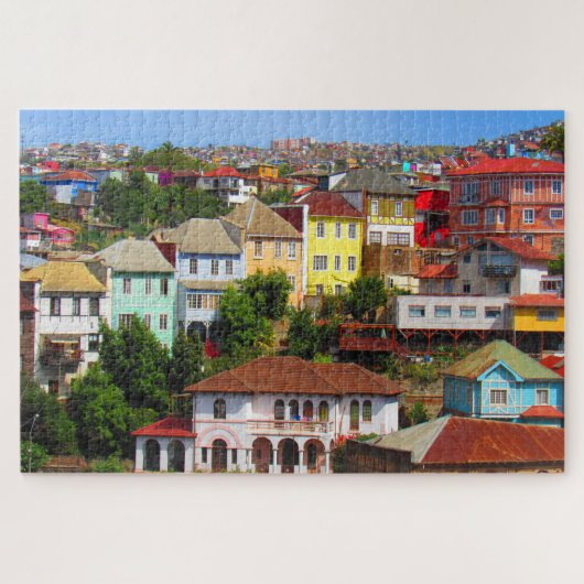 farbige Zuhause Puzzle (Horizontal)