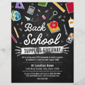 Farbige Zurück zur Schulversorgung - Tafel Flyer (Vorne)