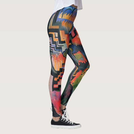 "Farbige Zusammensetzung" Art Leggings (Rechts)