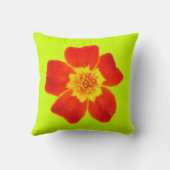 Farbige zweiseitige, gelbgrün-orange Blume Kissen (Rückseite)