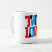 Farbige Zwilling Liebe  Kaffeetasse (Vorderseite Links)